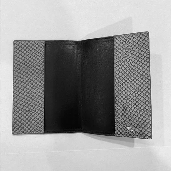 TUMI Metallic Snakeskin Passport/Travel Holder with Cover
